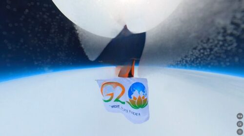 Space Kidz India unfurls G 20 flag in Near Space