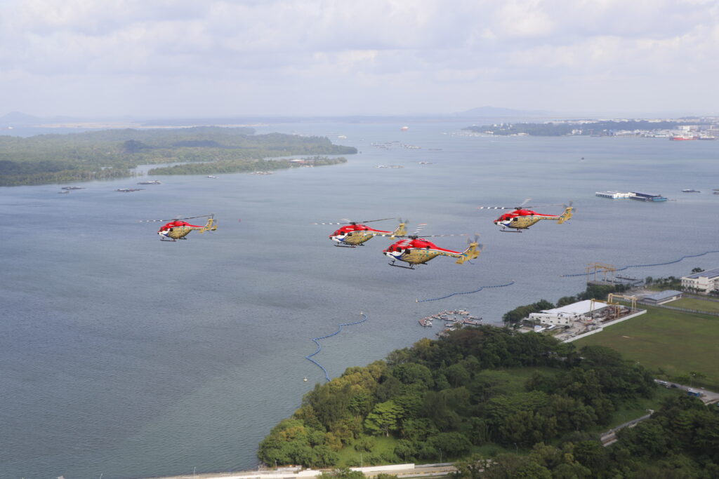 Sarang helicopters at Singapore airshow