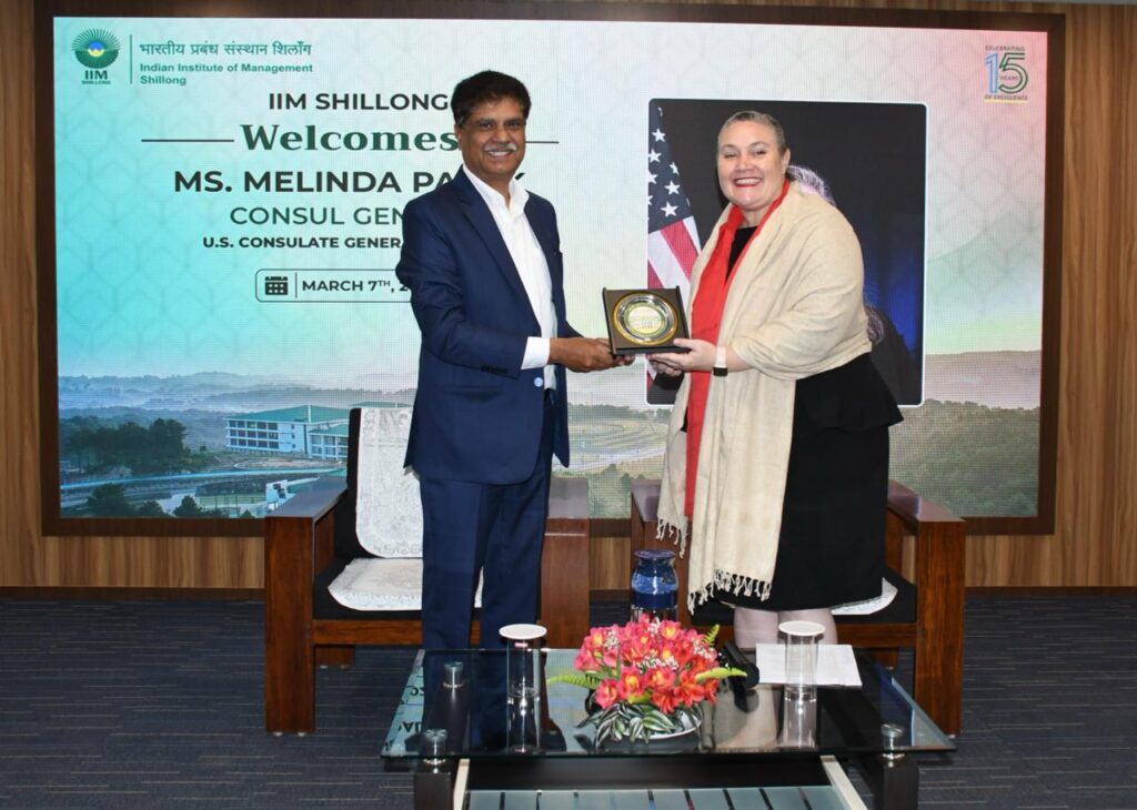 US consul general Melinda Pavek visits IIM Shillong